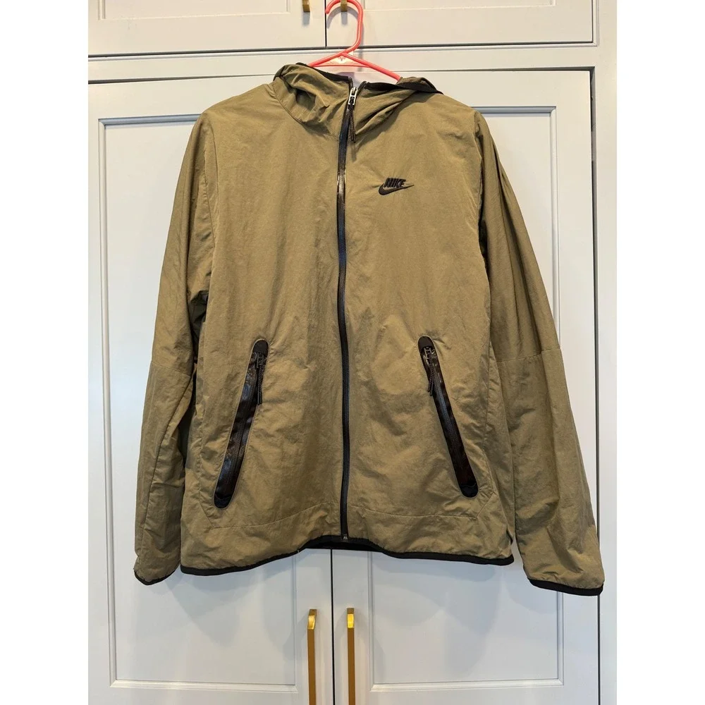 Nike Sportswear Tech Woven‎ Men's N24 Packable Lined Olive Jacket ripstop mesh